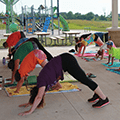 family yoga at Robert F. Mays Park