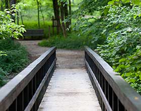 Wooden bridge at Grant Park