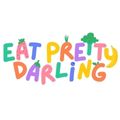 logo for eat pretty darling where each letter is made to look like a different fruit or vegetable