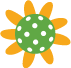 an illustration of a yellow flower with a green pickleball as the center of the flower