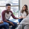 teens talking together in a group