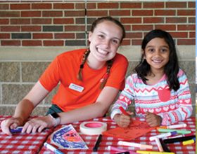 counselor and child at Summer Recreation Program