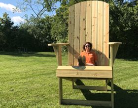 The Centerville-Washington Park District BIG Chair (pictured at Fence Row Park)